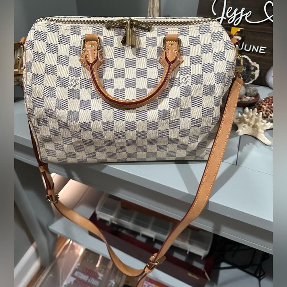Louis Vuitton Speedy 30 Bandouliere Damier Azur